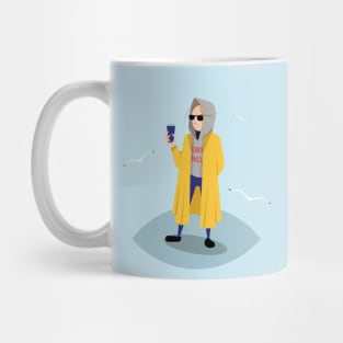 woman and seagulls Mug